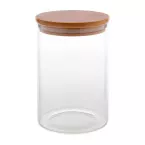 Momomi XL transparent natural glass storage jar 