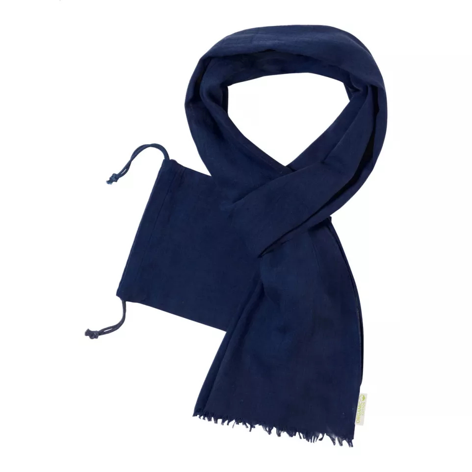 Speer dark blue  organic cotton scarf 