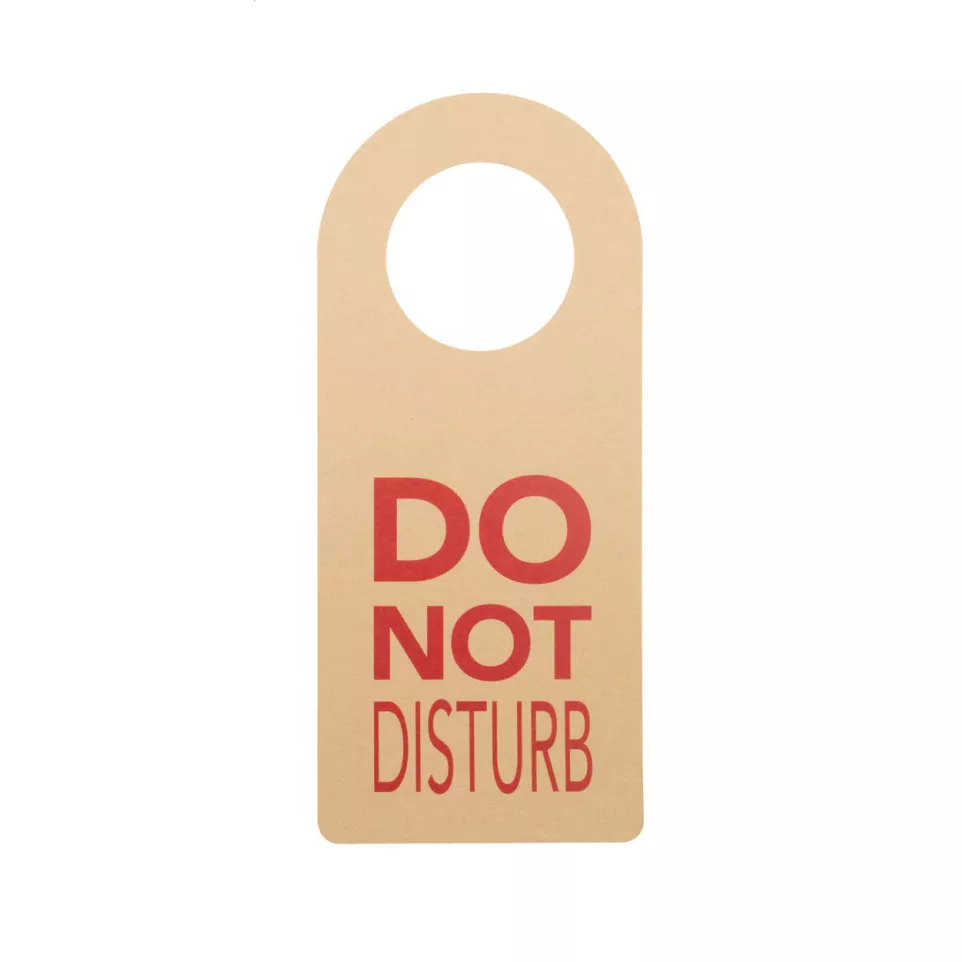 Disturb Eco natural  custom door hanger 