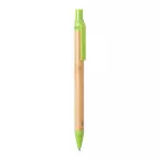 Slothic lime green natural bamboo ballpoint pen 