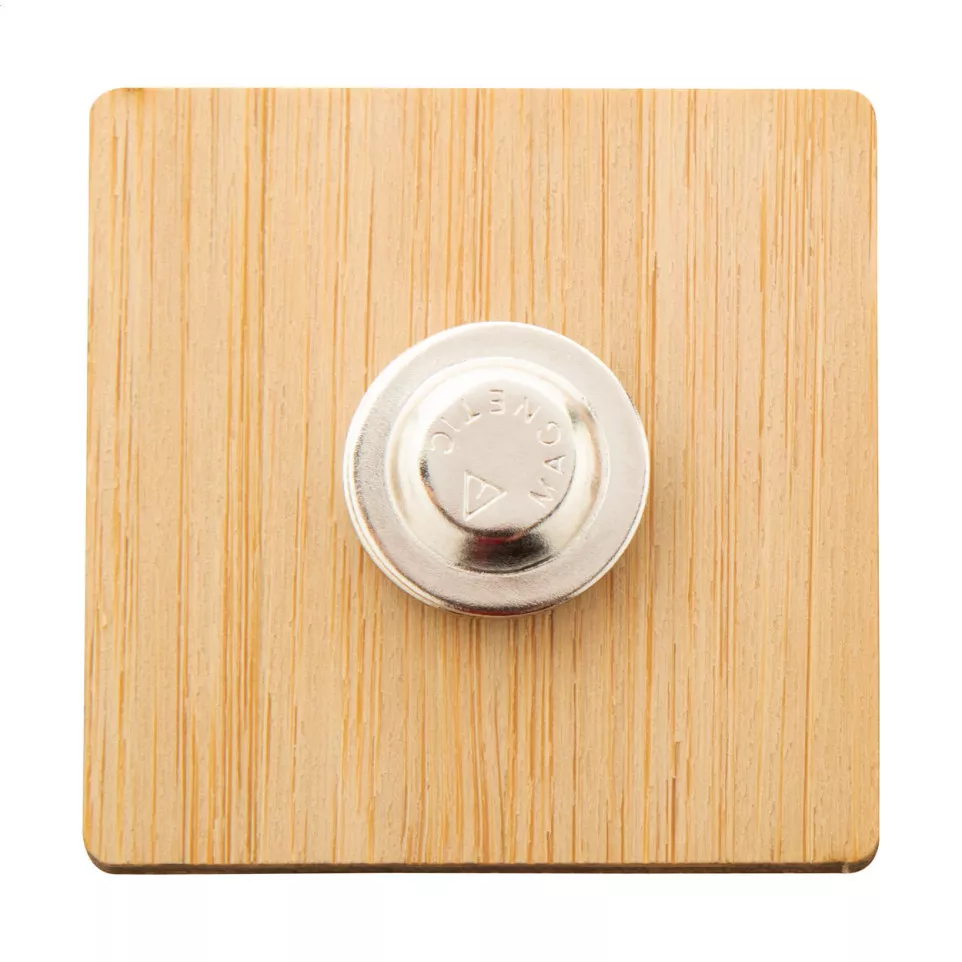 BooBadge natural  bamboo badge 