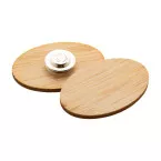 BooBadge natural  bamboo badge 