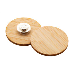 BooBadge natural  bamboo badge 