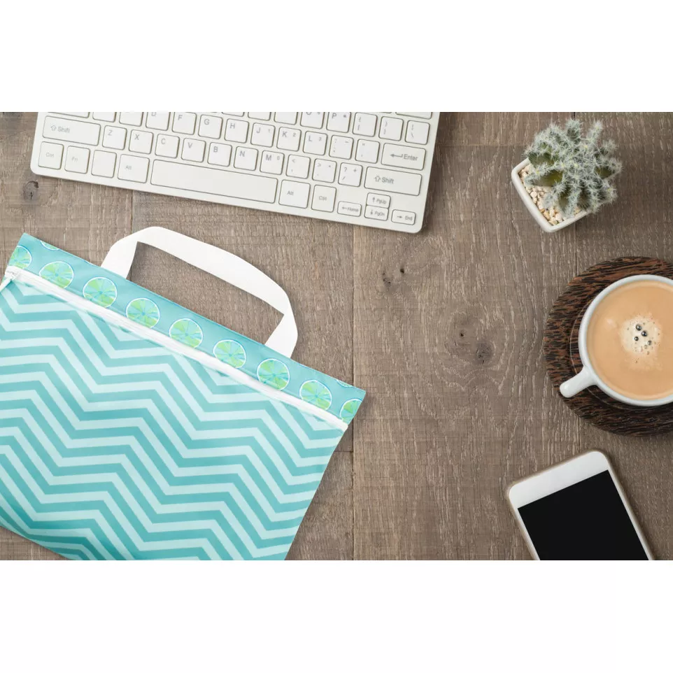 Cazure white  custom document bag 