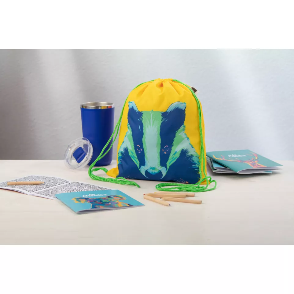 CreaDraw Kids RPET vert blanc sac...