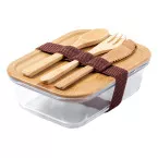 Cuttata transparent natural glass lunch box 