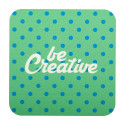 CreaPint white  paper coaster, square 