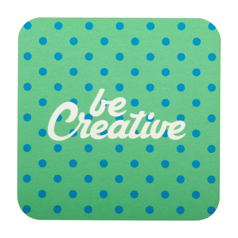 CreaPint white  paper coaster, square 
