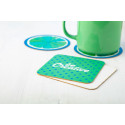 CreaPint white  paper coaster, square 