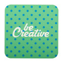 CreaPint white  paper coaster, square 