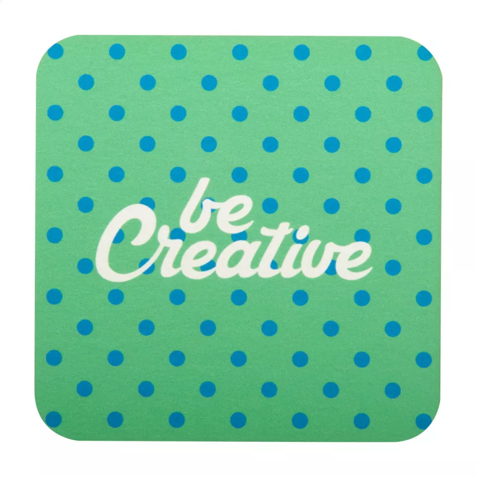 CreaPint white  paper coaster, square 