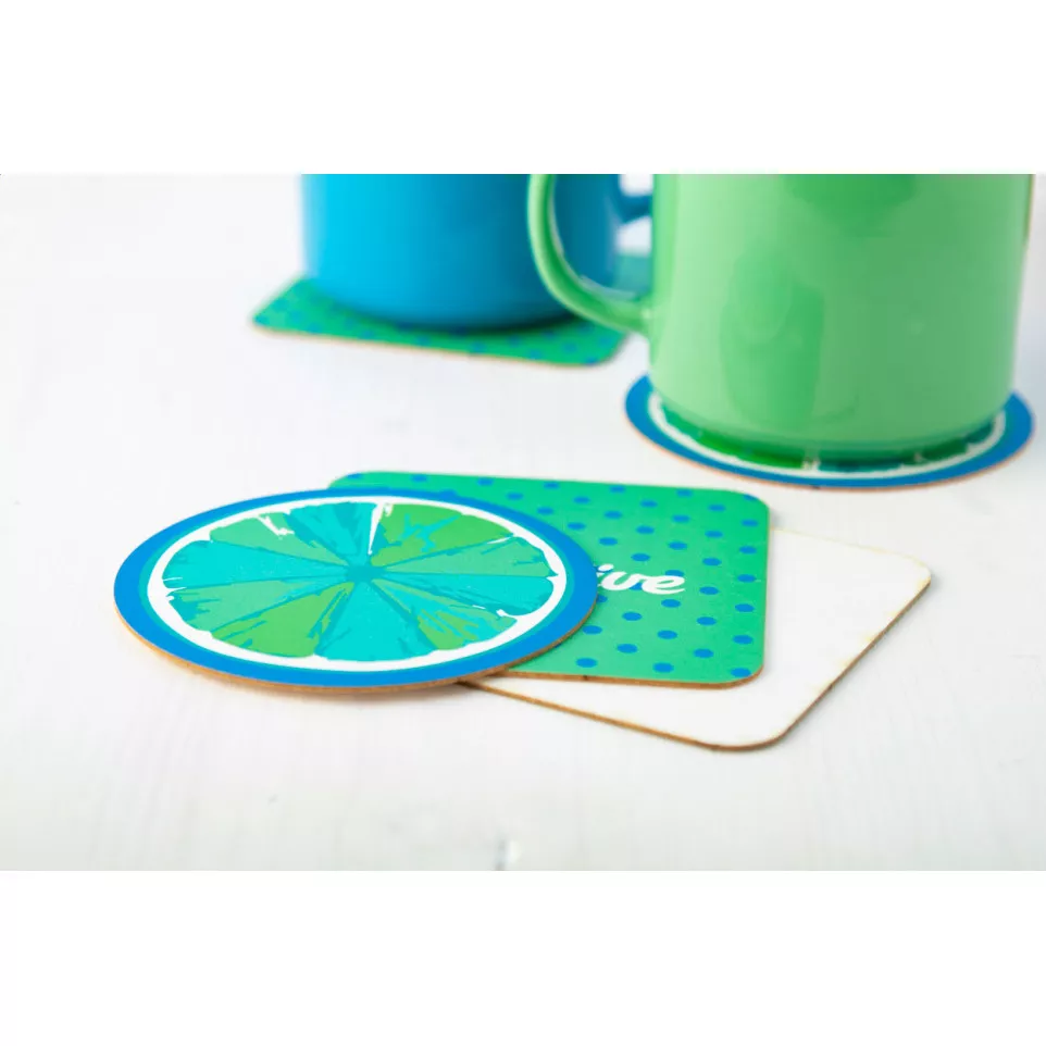CreaPint white  paper coaster, circle 