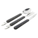 Platoon black  camping cutlery set 
