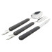 Platoon black  camping cutlery set 