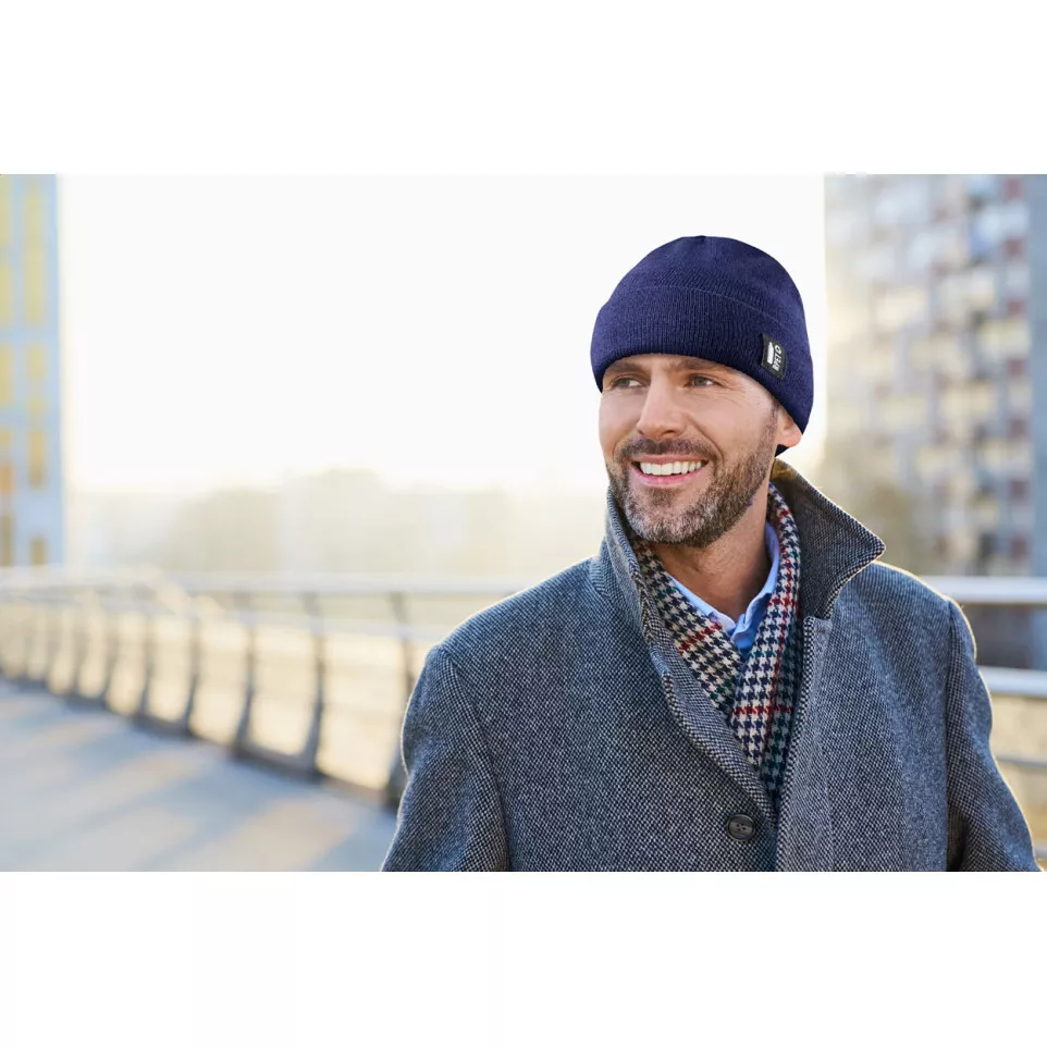 Peaky dark blue  RPET winter hat 