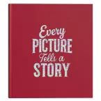 Fotoalb boek 60p zw-29x32 Lettres rood/ St.