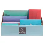 Exacompta Chromaline Pastel PP Press Stud Pockets Display of 60/ Pc.