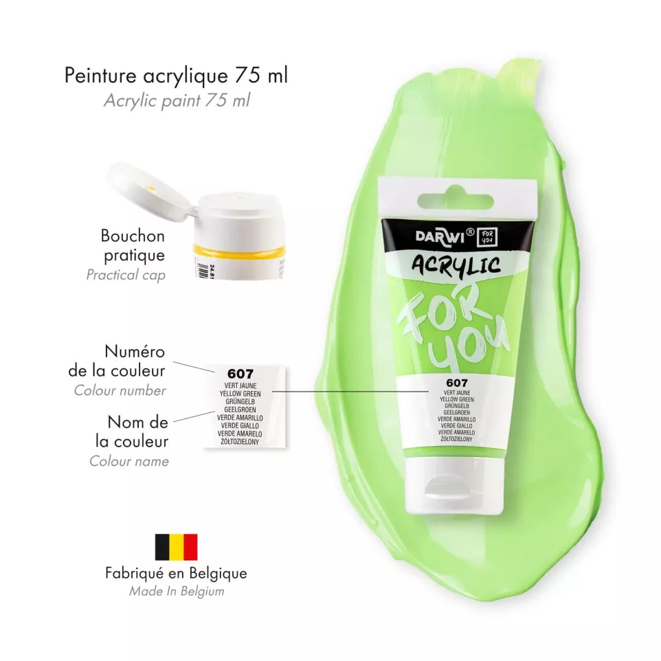 DFY Acryl groen geel 75ml-/ St.