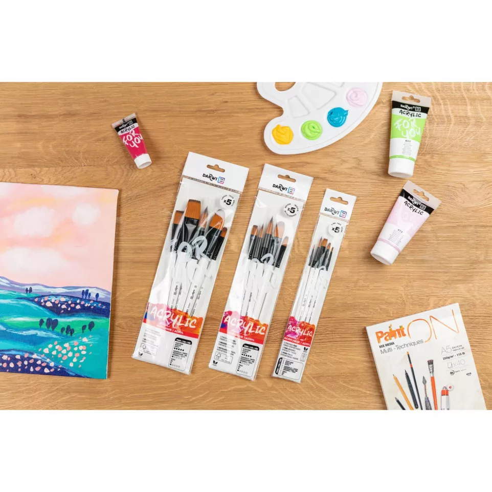 DFY Set 5 medium penselen-/ St.