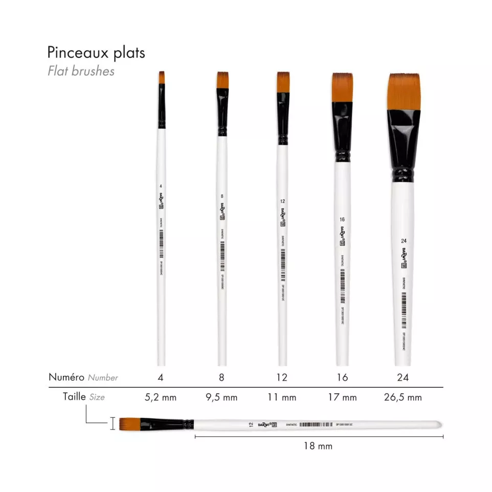 DFY Flat brush 9,50 mm S 8-/ Pc.