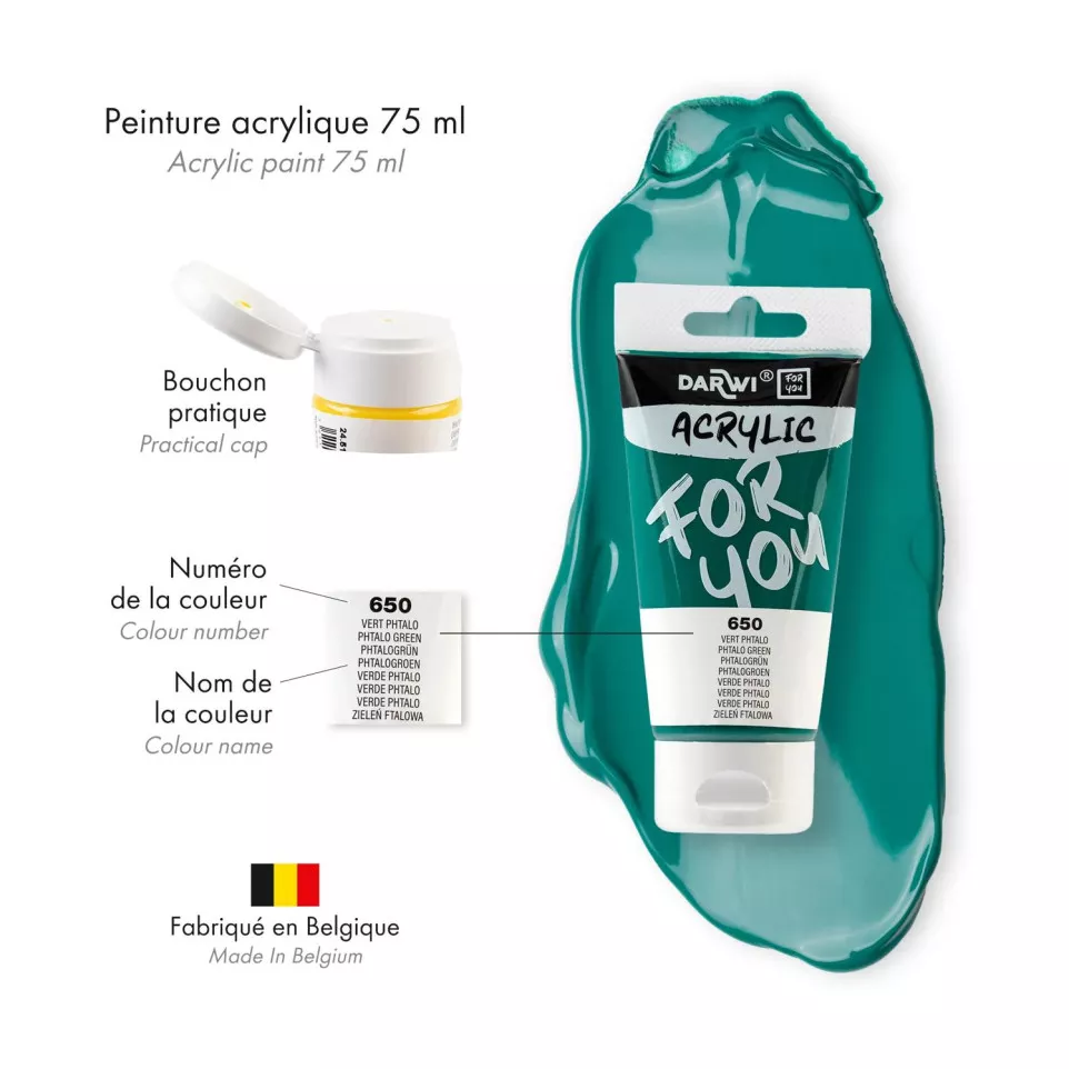 DFY Acrylic Phtalo green 75ml-/ Pc.