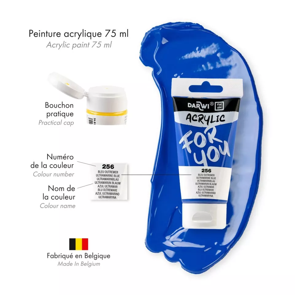 DFY Acryl ultramarijn blauw 75ml-/ St.