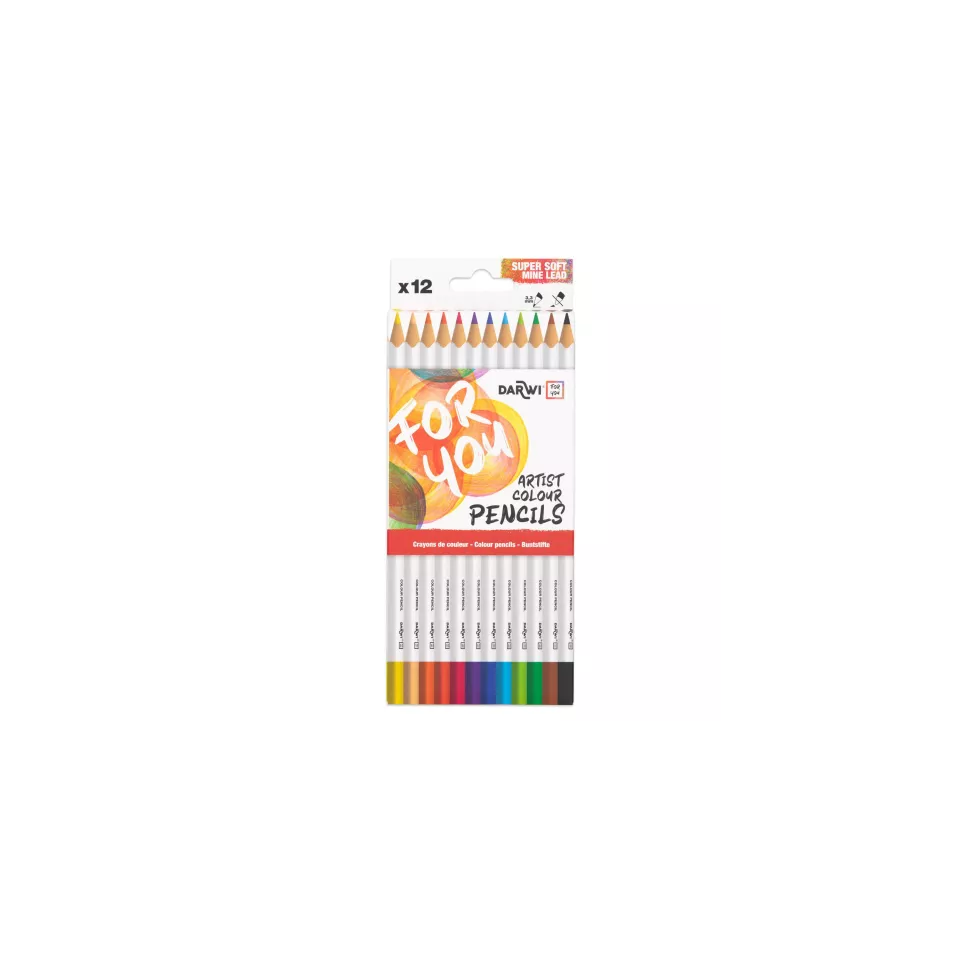 DFY 12 crayons couleurs Beaux-Arts-/ Pce