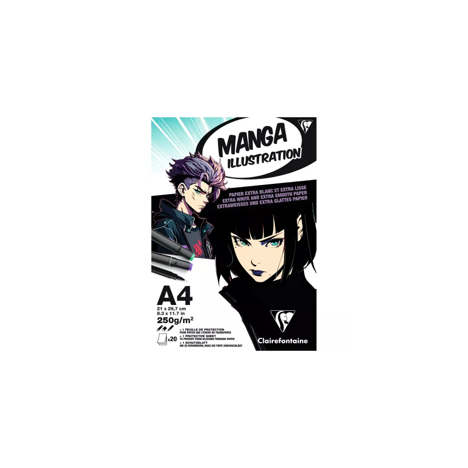 Manga illustratieblok 20bl A4 250g-/ St.