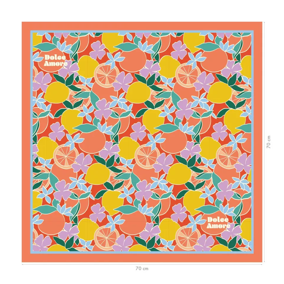Dolce Amore, Foulard satiné 70 x 70...