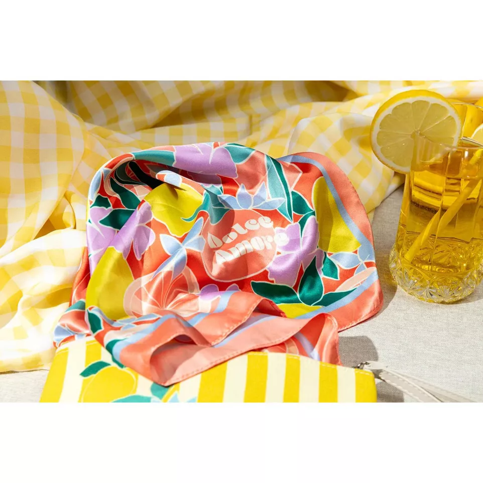 Dolce Amore, Foulard satiné 70 x 70...