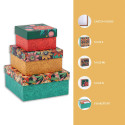Frida Kahlo, Set de 3 boîtes gigognes carrées 25x25x12 cm, 20x20x11cm, et 16x16x10 cm/ Pce