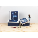 Cyanotype Square Boxes Set of 3/ Pc.