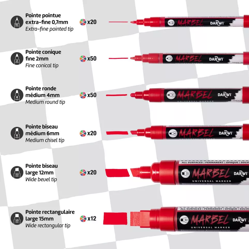 Marbel Marker - 4 mm - Medium Round...