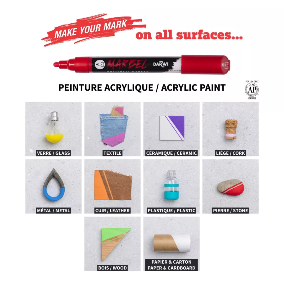 Marbel Marker - 4 mm - Medium Round...