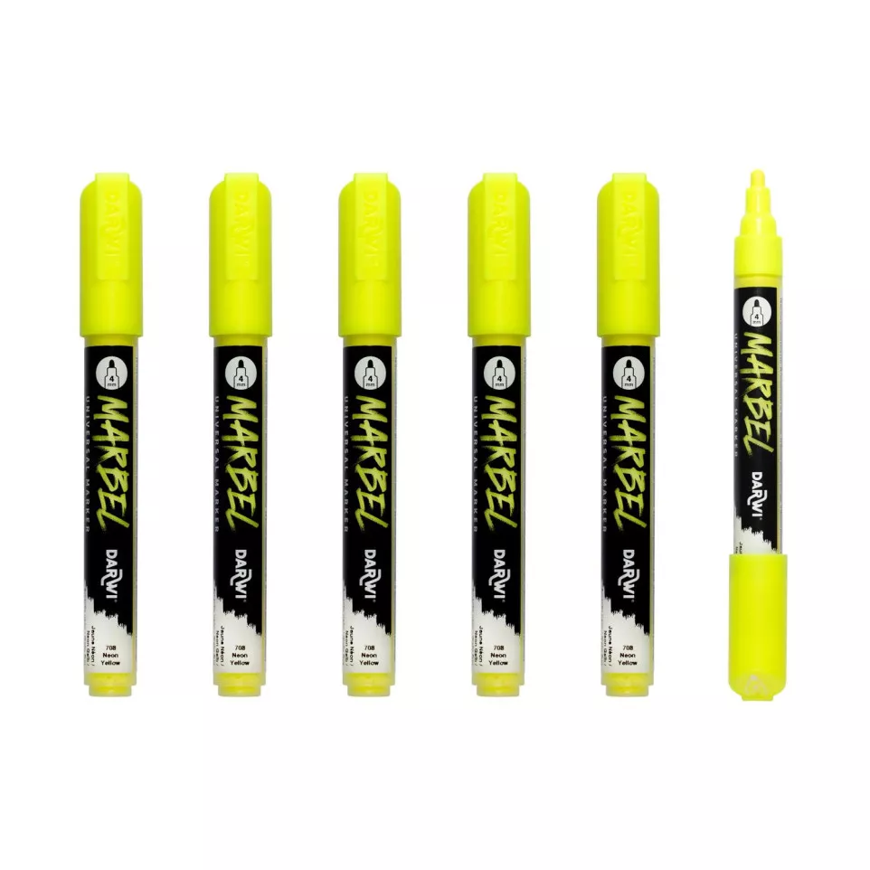 MARBEL marker 4mm fluo geel N°708-/ St.