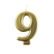 Bougie chiffre Or, 9-/ Pce