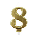 Kaars goud, cijfer 8-/ St.