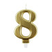 Bougie chiffre Or, 8-/ Pce