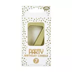 Clairefontaine Number 7 Birthday Candle Gold/ Pc.