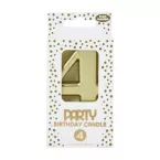 Clairefontaine Number 4 Birthday Candle Gold/ Pc.