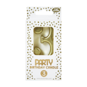 Clairefontaine Number 3 Birthday Candle Gold/ Pc.