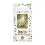 Kaars goud, cijfer 2-/ St.