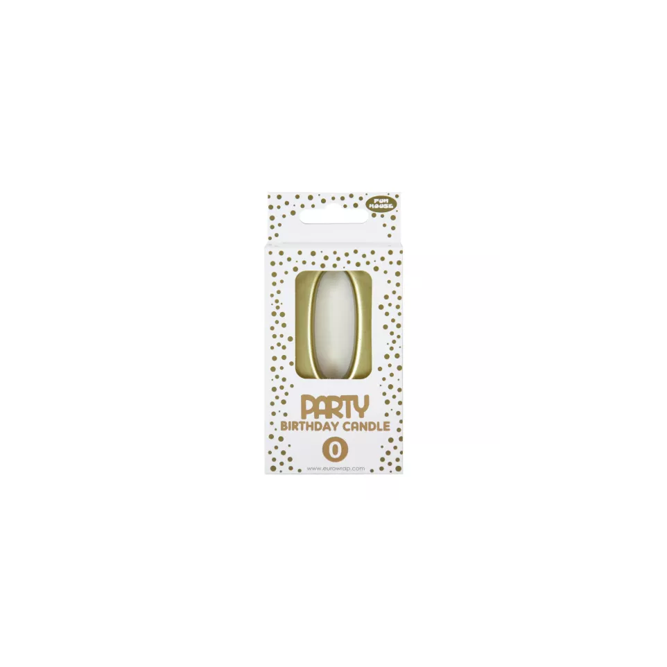 Kaars goud, cijfer 0-/ St.