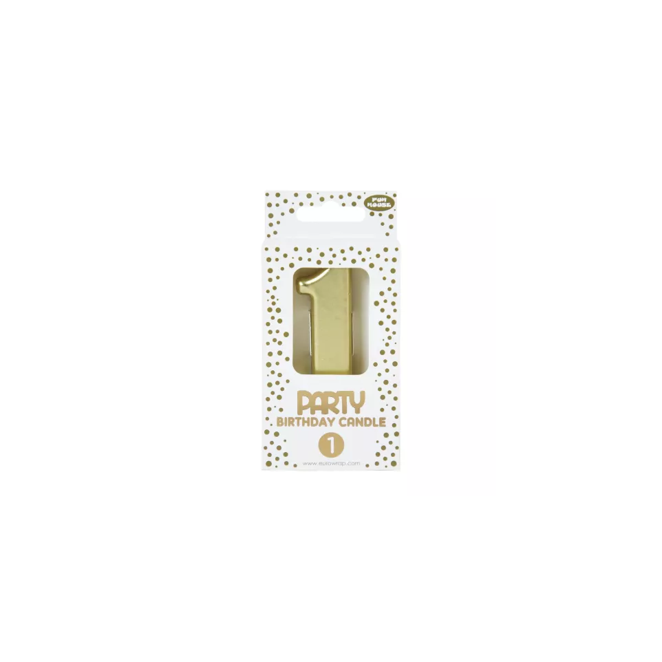 Kaars goud, cijfer 1-/ St.