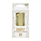 Clairefontaine Number 1 Birthday Candle Gold/ Pc.