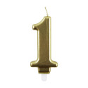 Clairefontaine Number 1 Birthday Candle Gold/ Pc.