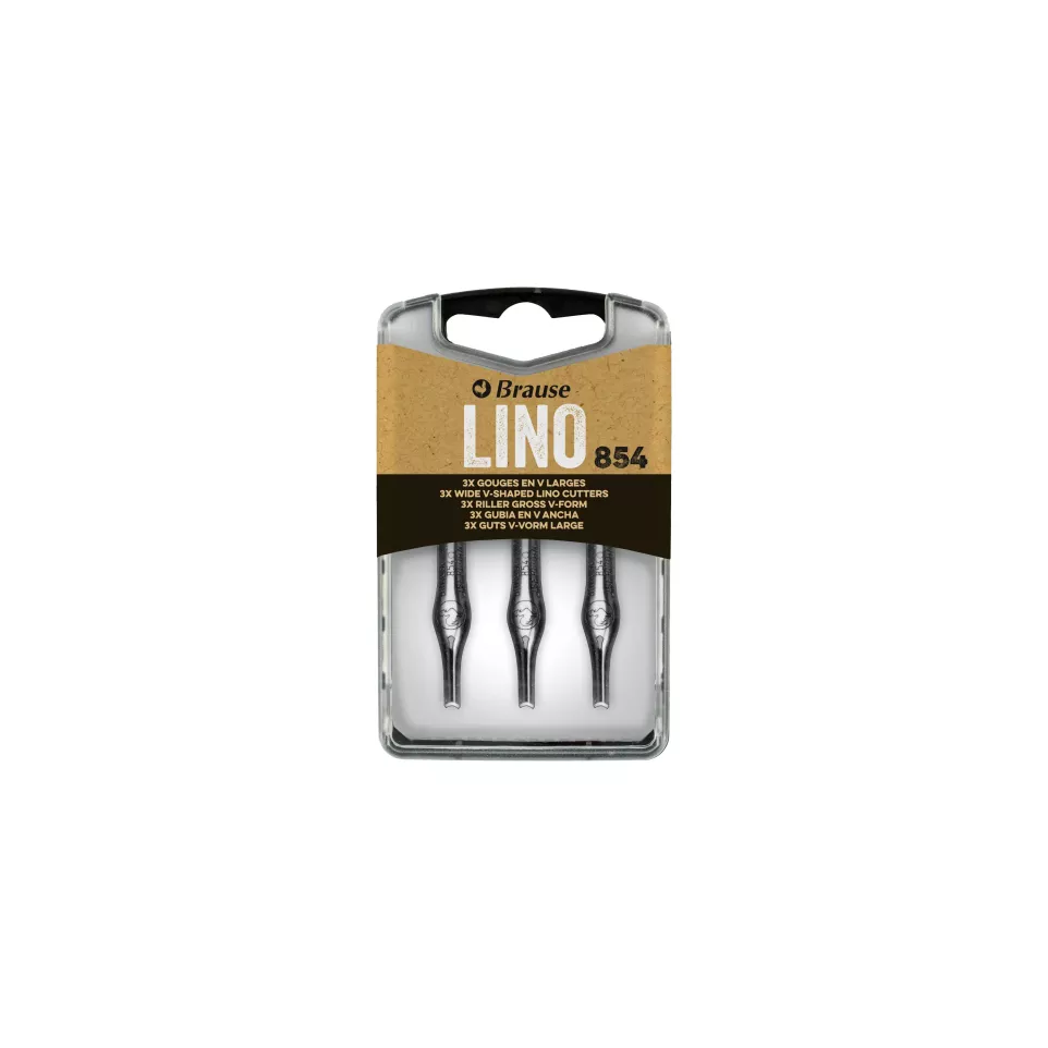 Brause Wide Lino Cutter V Shaped x3...