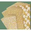 Clairefontaine Kraft Pockets 12x24+4.5cm, Wave Design Pack of 50/ Pc.