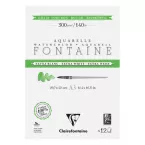 Fontaine Extra Blanc Grain Torchon bloc collé 2 côtés 12F A3 300g/ Pce
