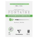 Fontaine Extra Blanc Grain Torchon bloc collé 4 côtés 12F 31x41cm 300g/ Pce